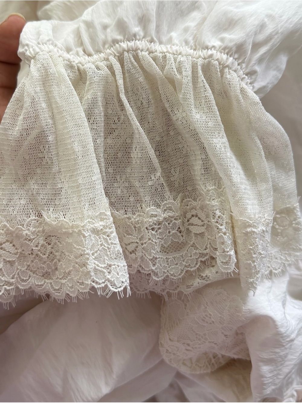 Intimately Free People Ivory Lace Ruffle Two-Piece Set - Picture 14 of 15